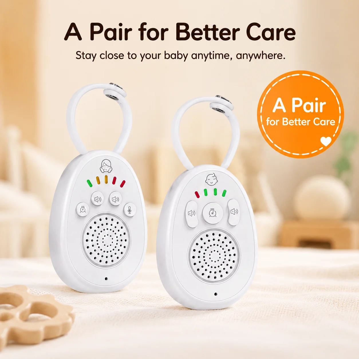 Portable Baby White Noise Machine With Lullaby Timer Travel White Noise A Pair Built in 1000mAh Battery For Sleeping Baby Adults