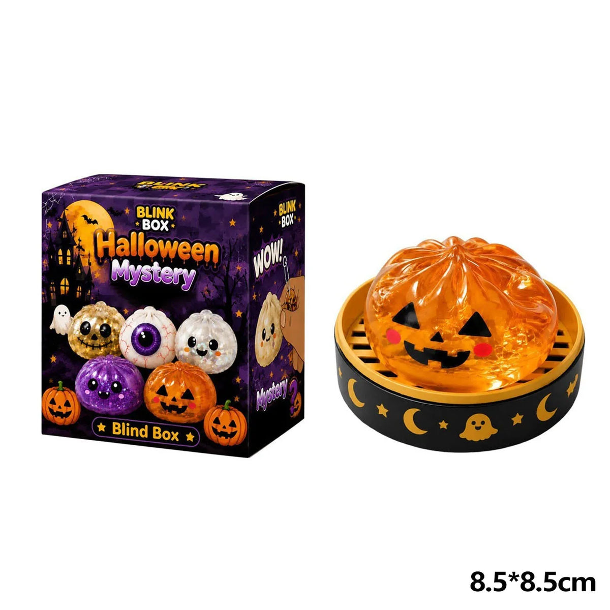 5 Styles Halloween Squishy Toy Pumpkin Eyeball Ghost Stress Relief Squeeze Toy Soft Sensory Fidget Toy Party Favor Gift