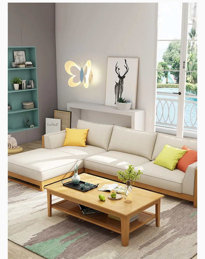 Modern Children's Room Butterfly Wall Light For Bedroom Bedside Wall Lamp Creative Personality Wall Decor LED Butterfly Sconce