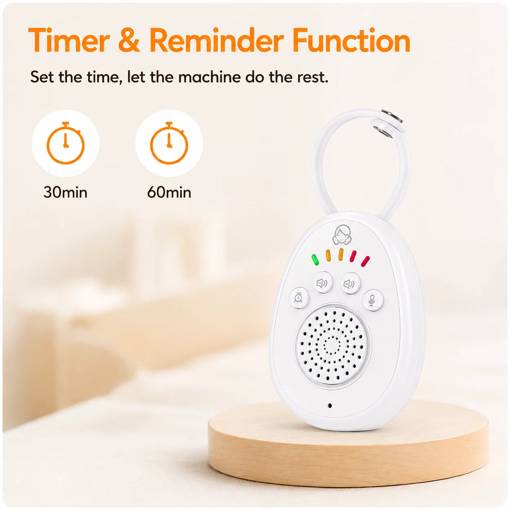 Portable Baby White Noise Machine With Lullaby Timer Travel White Noise A Pair Built in 1000mAh Battery For Sleeping Baby Adults