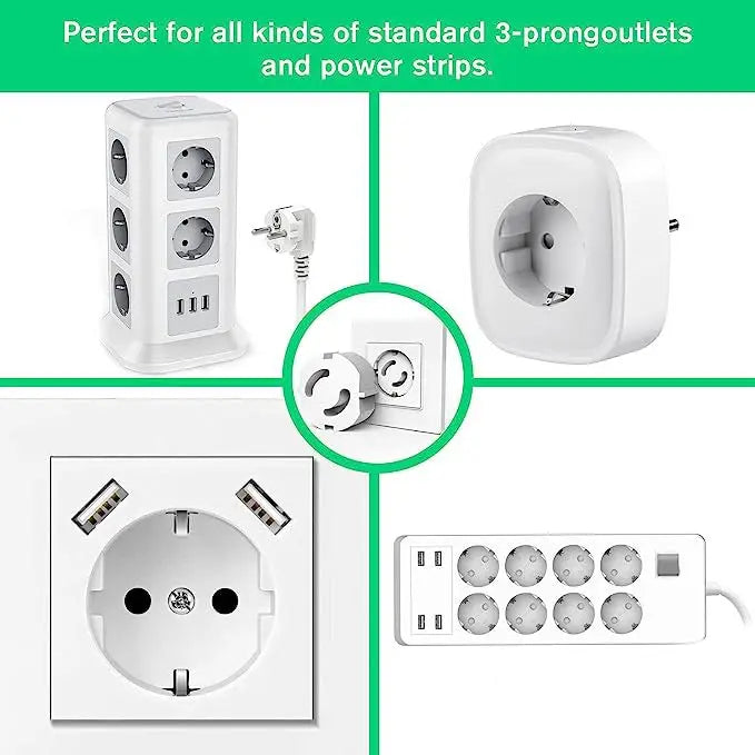Child Safety EU Type F Socket Cover - Embedded Baby Proof Plug Protector for European Outlets, Non-Rotatable Dust Oil Resistant