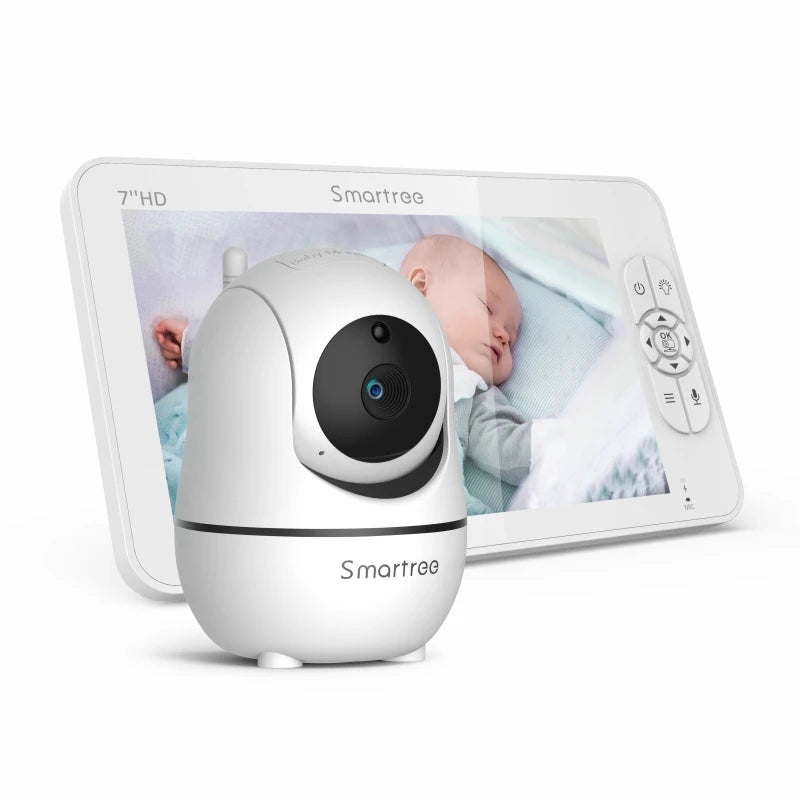SM70V2  1080P HD Split Screen Video Baby Monitor No WiFi, Baby Camera Monitor, Hack Proof, Remote Zoom/Pan/Tilt, 4000mAh Battery