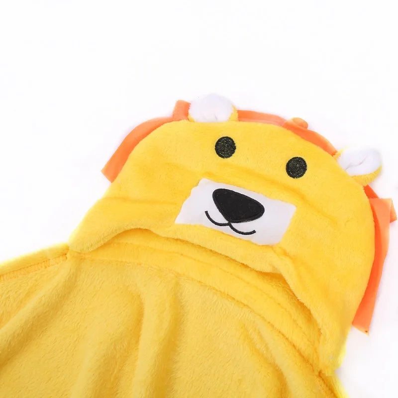 2024 New Flannel Baby Blanket 3D Animal 3D Cloak Children's Cartoon Bathtowel