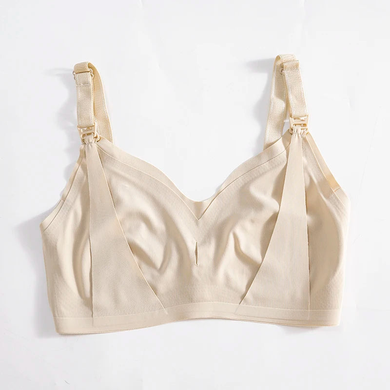 Comfortable Seamless Breast Feeding Bra Wire Free Nursing Bra Front Opening Maternity Special Breastfeeding Underwear Breathable