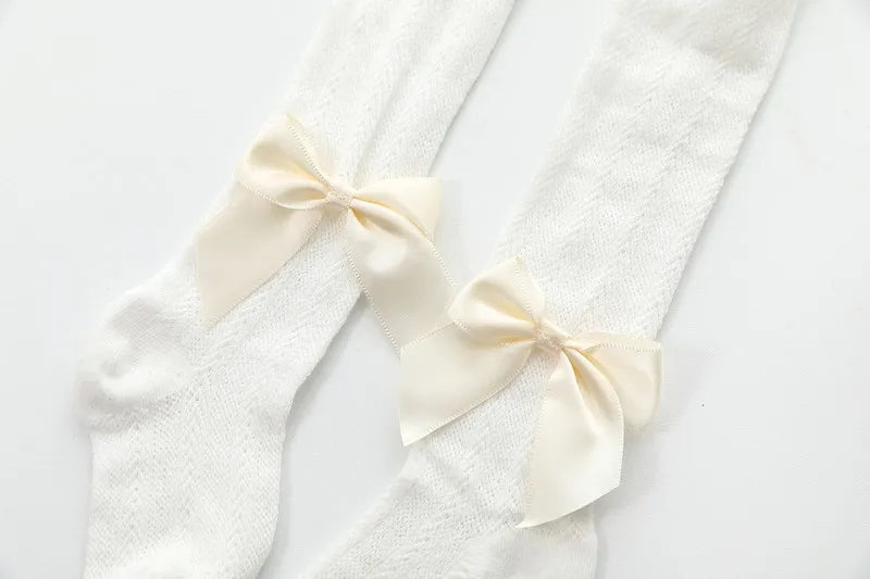 Summer New Baby Girl Pantyhose Mesh Kids Tight Bow Children's Pantyhose Thin Princess Girl's Bottom Pantyhose Tights