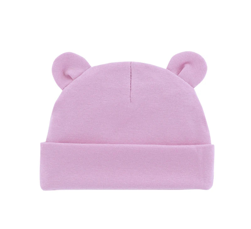 Cute Baby Hat Newborn Beanie Cotton Soft Elastic Baby Cap for Girls Boy Hats Newborn Photography Props Infant Bonnet Accessories