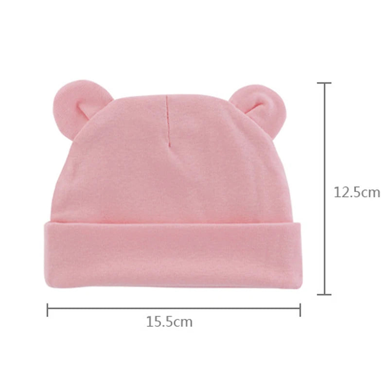 Cute Baby Hat Newborn Beanie Cotton Soft Elastic Baby Cap for Girls Boy Hats Newborn Photography Props Infant Bonnet Accessories