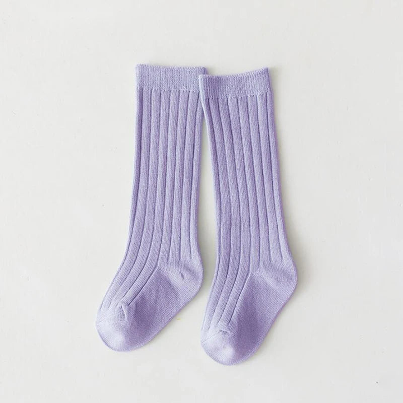 Spainish Children Socks Stripe Boys And Girls Cotton Sock Breathable Knee High Baby Long Socks School Uniform Socks 0-7Years