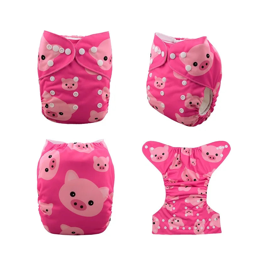 ALVABABY One Size Cloth Diaper Reusable Modern Cloth Nappy Digital Position Pocket Diaper Shell