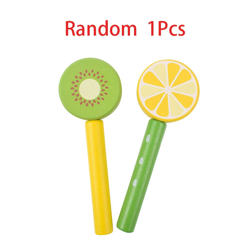 1Pcs Wooden Magnetic Chechele Montessori Simulation Play House Vegetable Biscuit Bread Baking Toys Wooden Educational Toys Gifts
