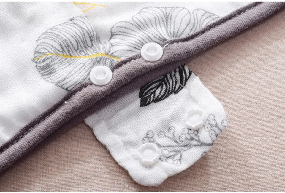 Baby Sleeping Bag Wearable Blanket Newborn Swaddle Wrap Sack Gauze Bamboo Cotton Spring 1Tog Sleep Bag Changing Diaper 0-24M