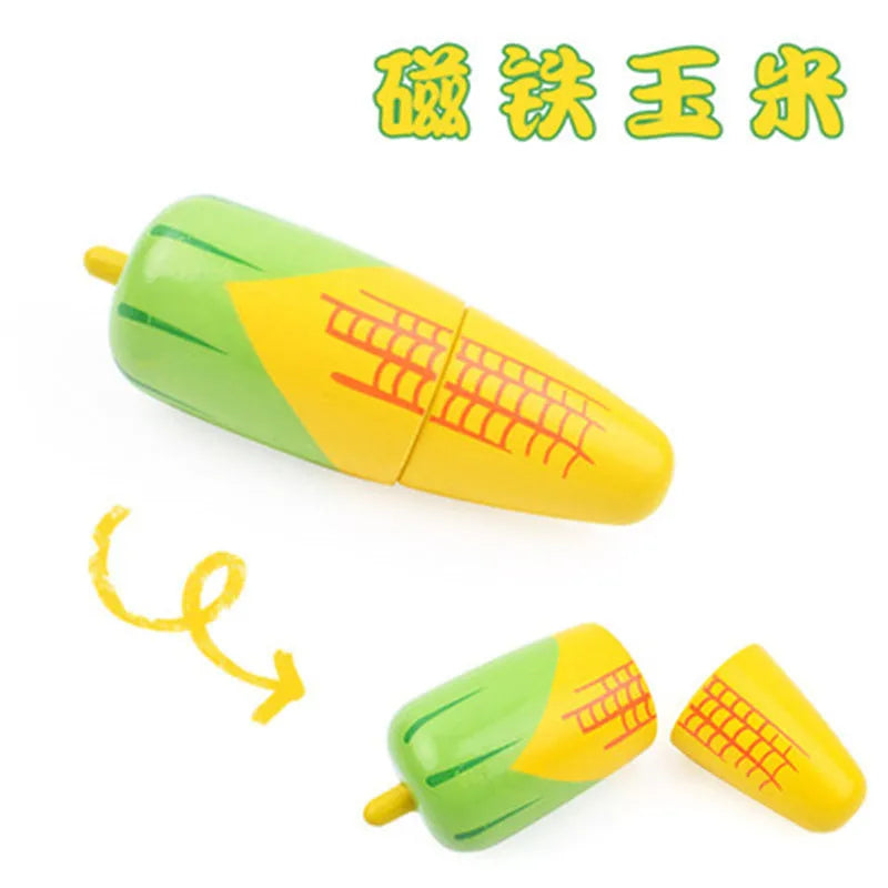 Chechele Montessori 3D Vegetable and Fruit Wooden Kitchen Toy Model Veg3D for Children Coordination Educational Toy