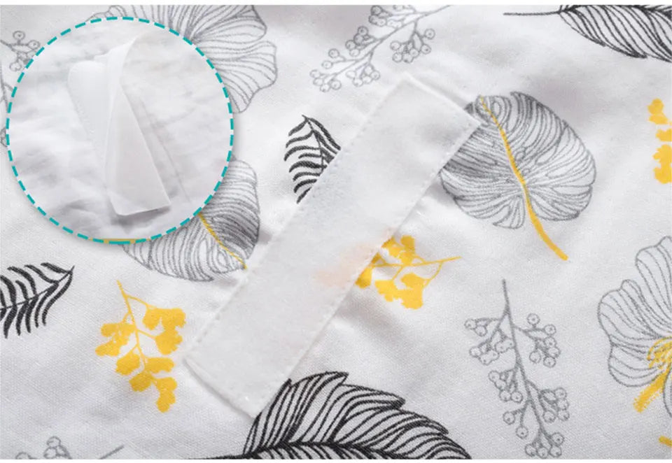 Baby Sleeping Bag Wearable Blanket Newborn Swaddle Wrap Sack Gauze Bamboo Cotton Spring 1Tog Sleep Bag Changing Diaper 0-24M