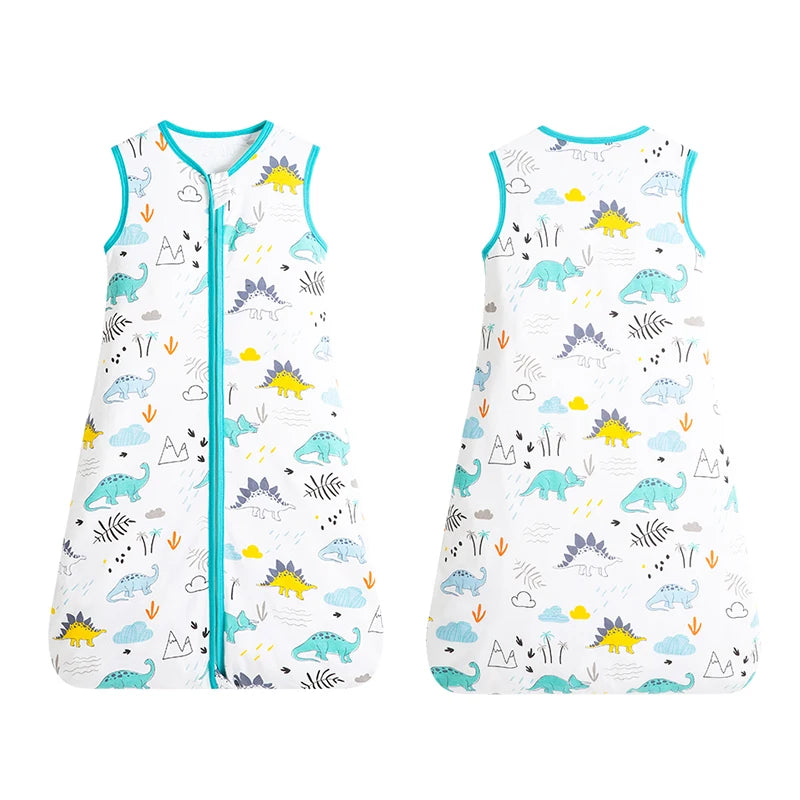 Baby Sleeping Bag For Newborn Baby Wearable Blanket 0.5 Tog Summer 100% Cotton Print Vest Sleep Sack Baby Boys Girls 0-3 Years