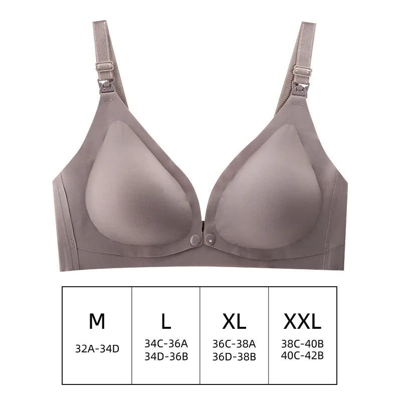 Comfortable Seamless Breast Feeding Bra Wire Free Nursing Bra Front Opening Maternity Special Breastfeeding Underwear Breathable