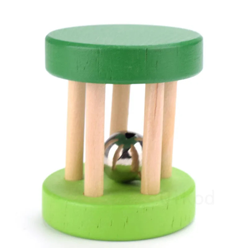 Montessori Educational Wooden Toy 3D Puzzle Five-Post Rattle for Sensory Math Learning