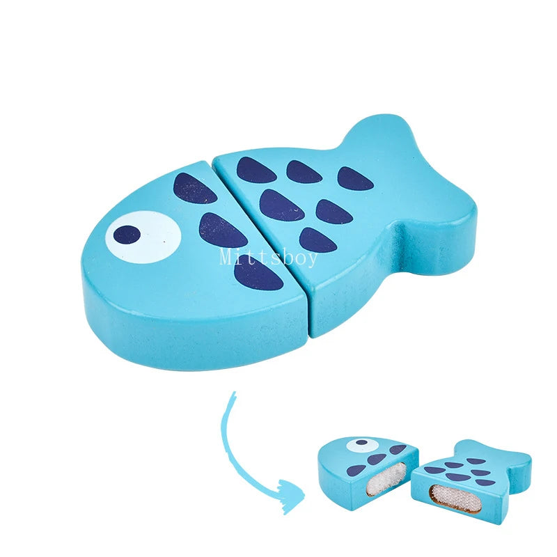 Chechele Wooden Kitchen Cut Fruit Toys Educational Puzzle For Children WDF01 Safe Eco Friendly