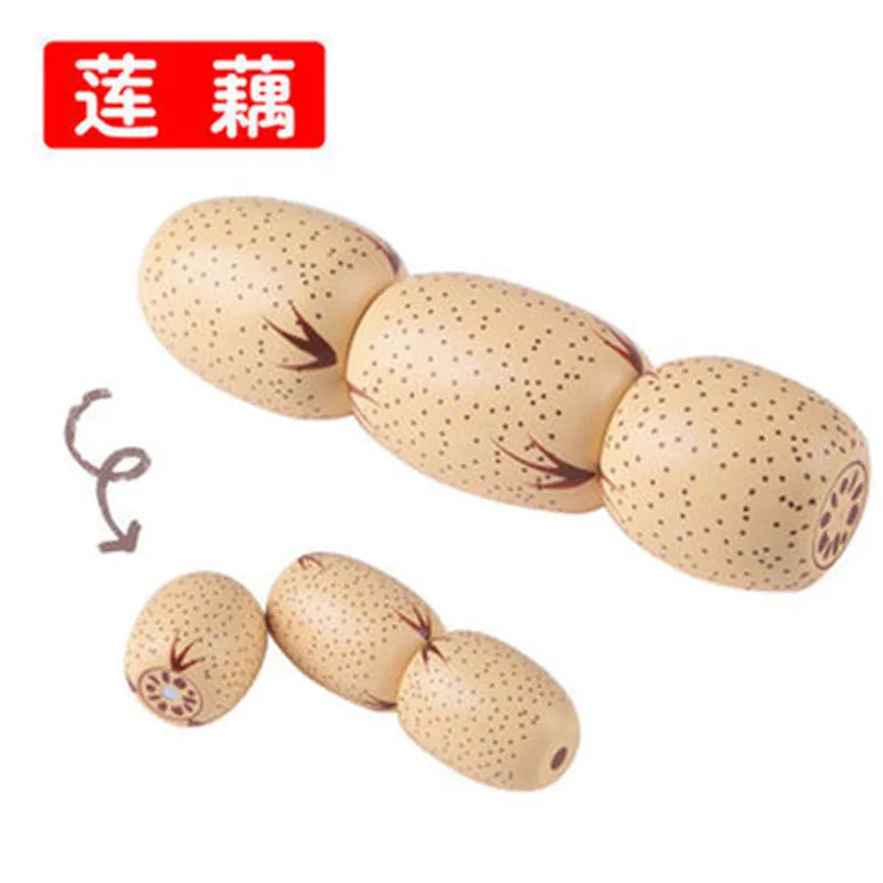 Chechele Montessori 3D Vegetable and Fruit Wooden Kitchen Toy Model Veg3D for Children Coordination Educational Toy