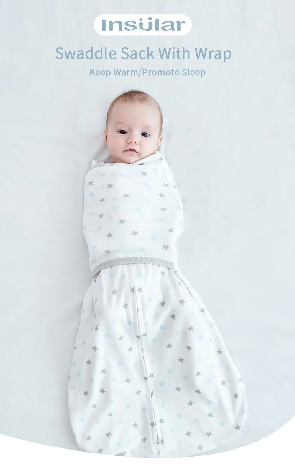 Insular Newborn Baby Anti Shock Swaddling Sleeping Bag Spring And Summer Thin Baby Anti Shock Artifact Newborn Bag Held Cotton