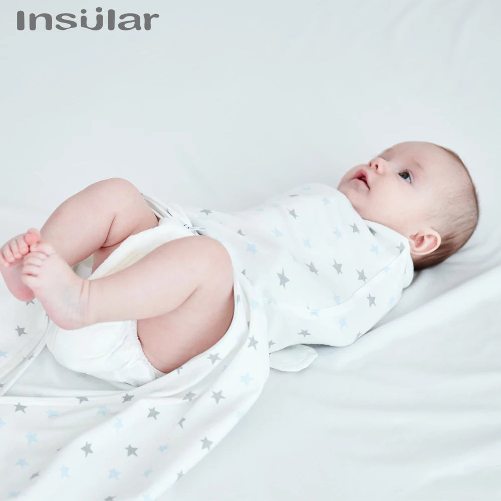 Insular Newborn Baby Anti Shock Swaddling Sleeping Bag Spring And Summer Thin Baby Anti Shock Artifact Newborn Bag Held Cotton