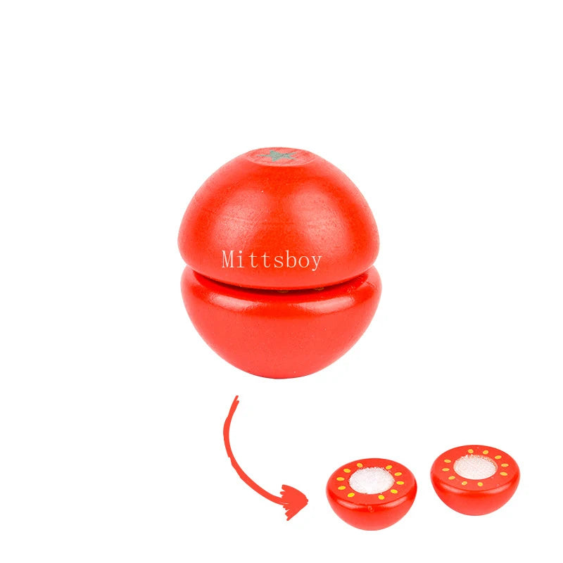 Chechele Wooden Kitchen Cut Fruit Toys Educational Puzzle For Children WDF01 Safe Eco Friendly