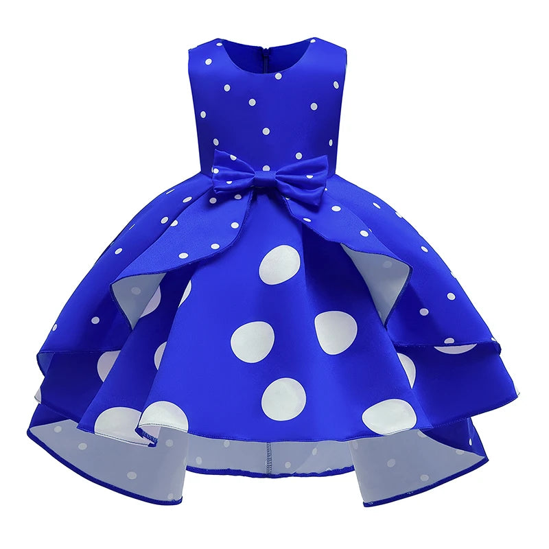Baby Girls Flower Striped Dress For Girls Floral Wedding Party Dresses Kids Princess Christmas Dress Children Girls Clothing