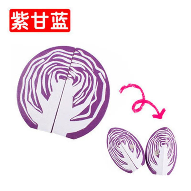 New Baby Magnet Chechele Montessori Educational 3D Vegetable Fruit Onion Wooden  kitchen toy Coordination Toy for children Gifts