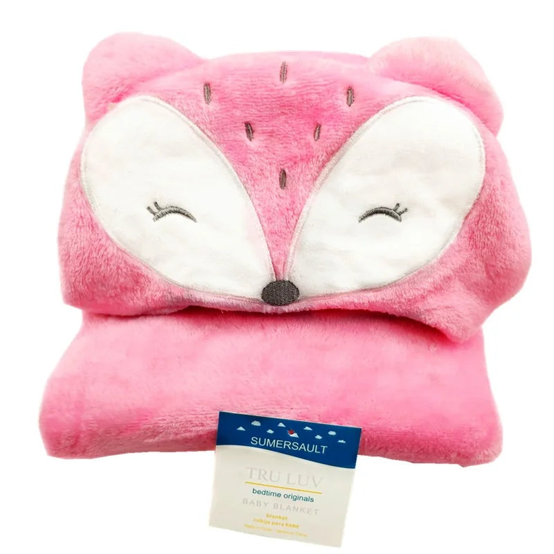 2024 New Flannel Baby Blanket 3D Animal 3D Cloak Children's Cartoon Bathtowel