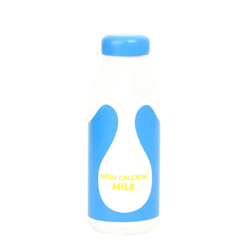 Chechele Magnetic Wooden Kitchen Educational Toy Strawberry Milk Bottle Play Set Model 1Pcs