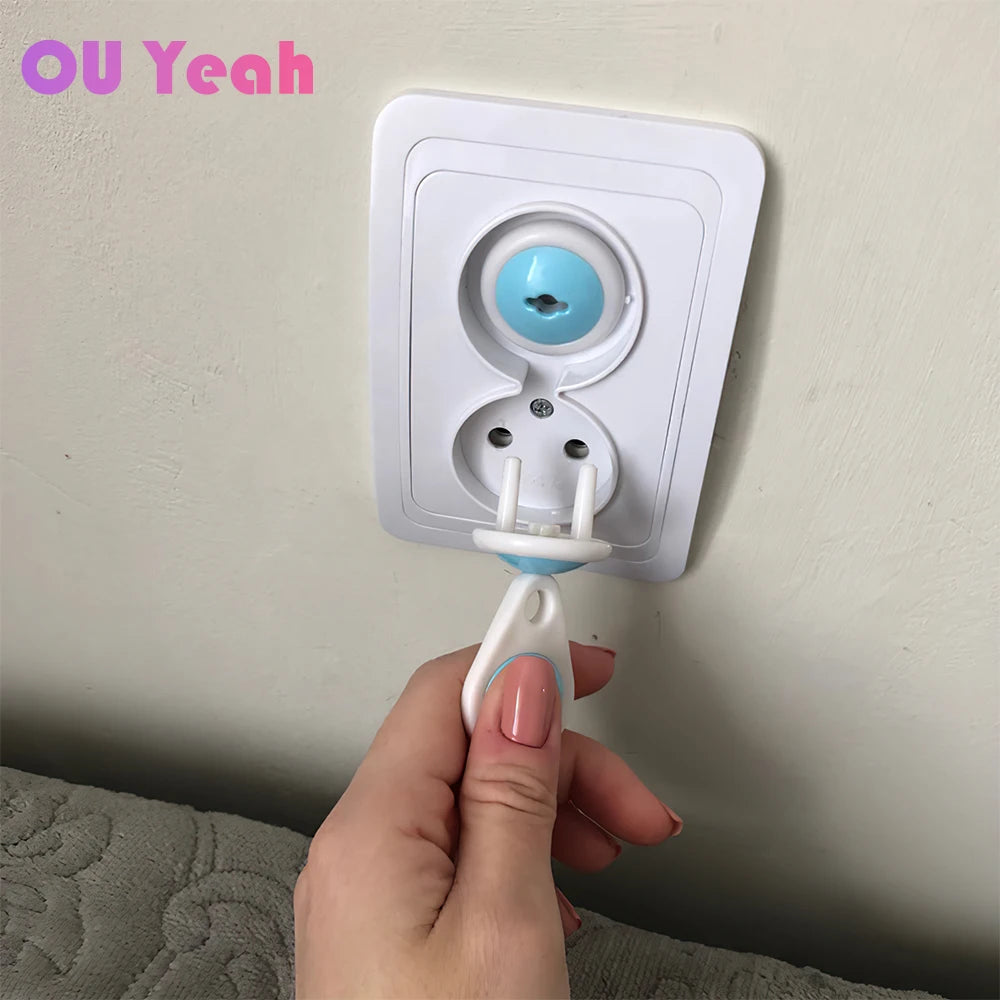 Protection Russian EU European Euro security Child Electric Socket Outlet Plug Two Phase Safe Lock Cover Baby Kids Safety