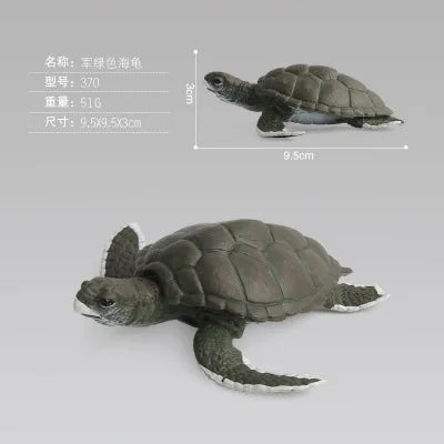 New Simulation Ocean Animals Model Toys Whale Shark Sea Turtle Sets Educational Plastic Action Figures