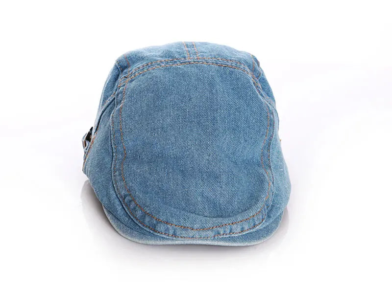 Denim Kids Hat for Boys Girls Classic Vintage Adjustable Baby Hat Autumn Winter Kids Beret Hat Children Cowboy Cap 2-12Y
