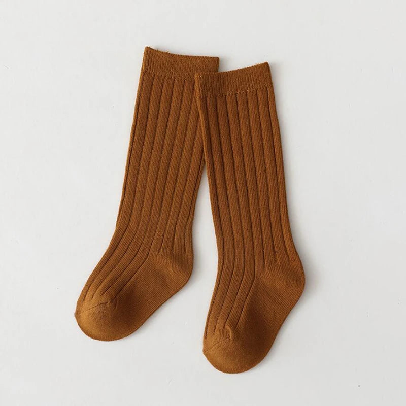 Spainish Children Socks Stripe Boys And Girls Cotton Sock Breathable Knee High Baby Long Socks School Uniform Socks 0-7Years