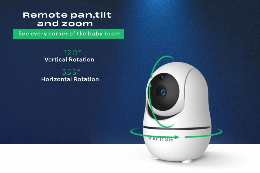 7" Video Baby Monitor, 720P HD Display, IPS , Support 2 HDCams, 24Hour Battery Life, 1000ft Range, Split mode