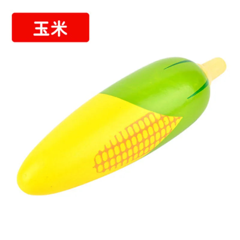 Chechele Montessori 3D Vegetable and Fruit Wooden Kitchen Toy Model Veg3D for Children Coordination Educational Toy