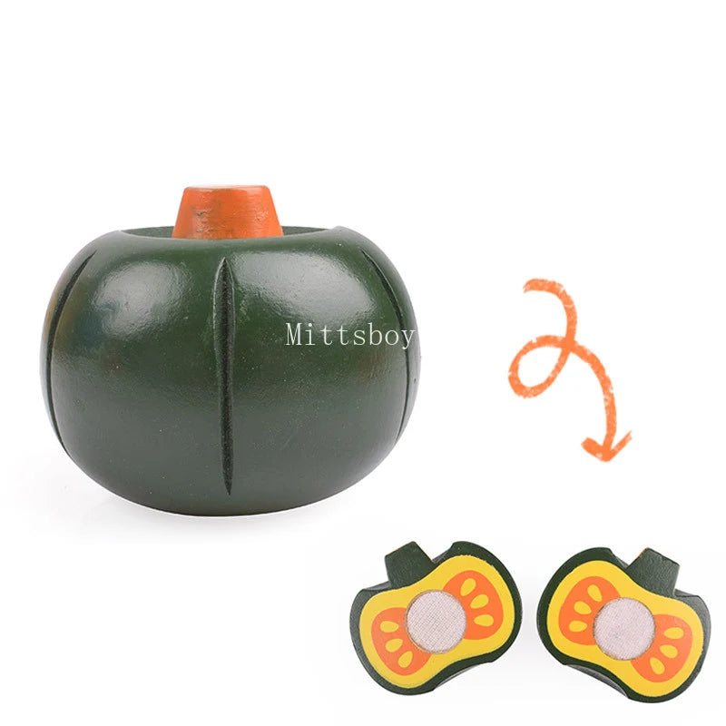 Chechele Wooden Kitchen Cut Fruit Toys Educational Puzzle For Children WDF01 Safe Eco Friendly