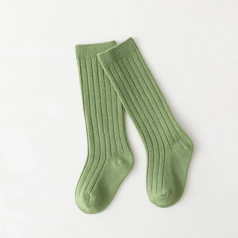 Spainish Children Socks Stripe Boys And Girls Cotton Sock Breathable Knee High Baby Long Socks School Uniform Socks 0-7Years