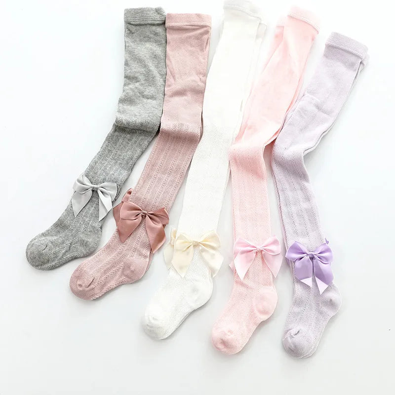 Summer New Baby Girl Pantyhose Mesh Kids Tight Bow Children's Pantyhose Thin Princess Girl's Bottom Pantyhose Tights
