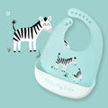 2021 Cute Baby Bibs Waterproof Silicone Bib Feeding Infant Newborn Cartoon Apron ToddlerX Adjustable Bib Burp Cloths with Pocket