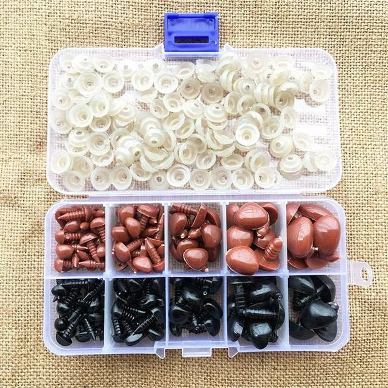 Safety Eyes And Nose Set For Dolls Amigurumi 133Pcs Triangle Plastic Eyes For Crochet