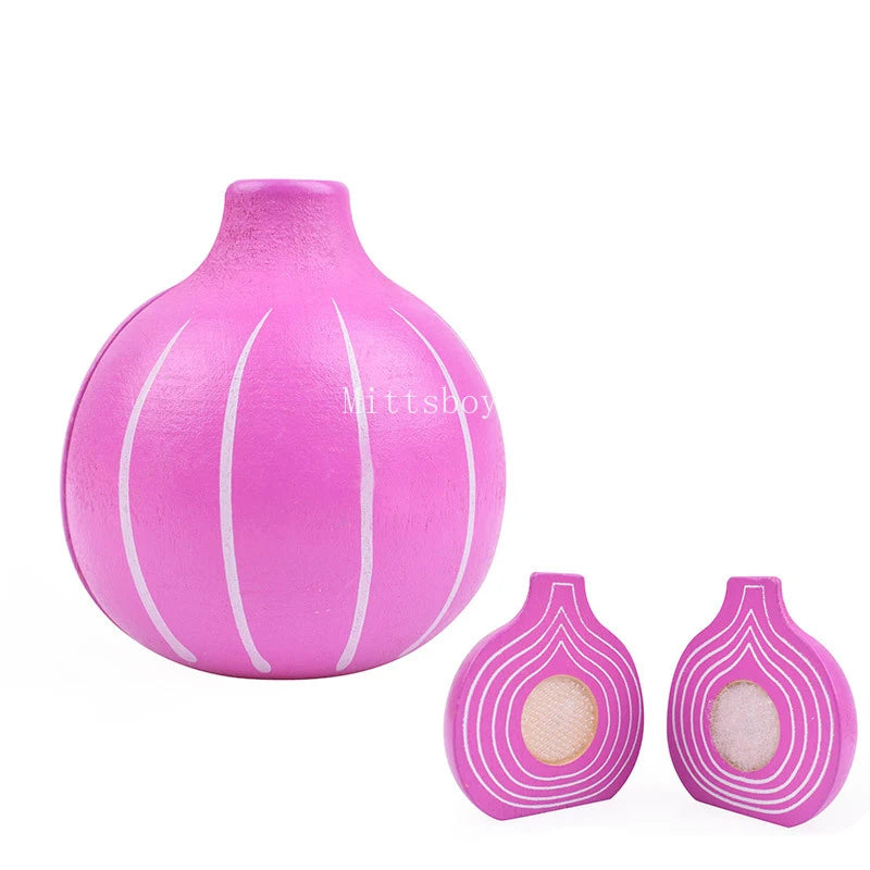 Chechele Wooden Kitchen Cut Fruit Toys Educational Puzzle For Children WDF01 Safe Eco Friendly