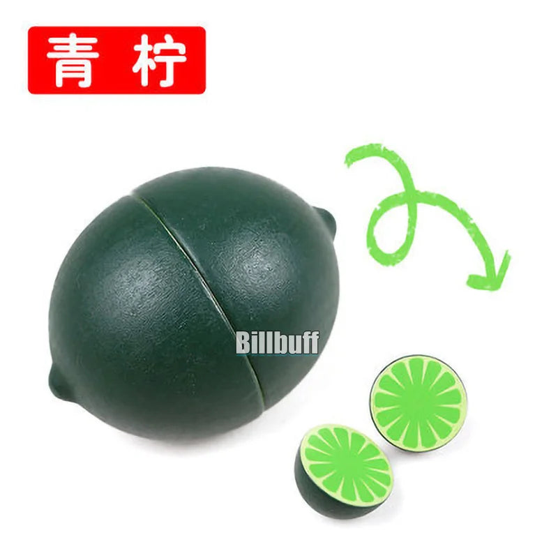 Montessori Wooden Magnetic Cutting Fruit Toy Banana Lemons Model Kitchen Educational Toy