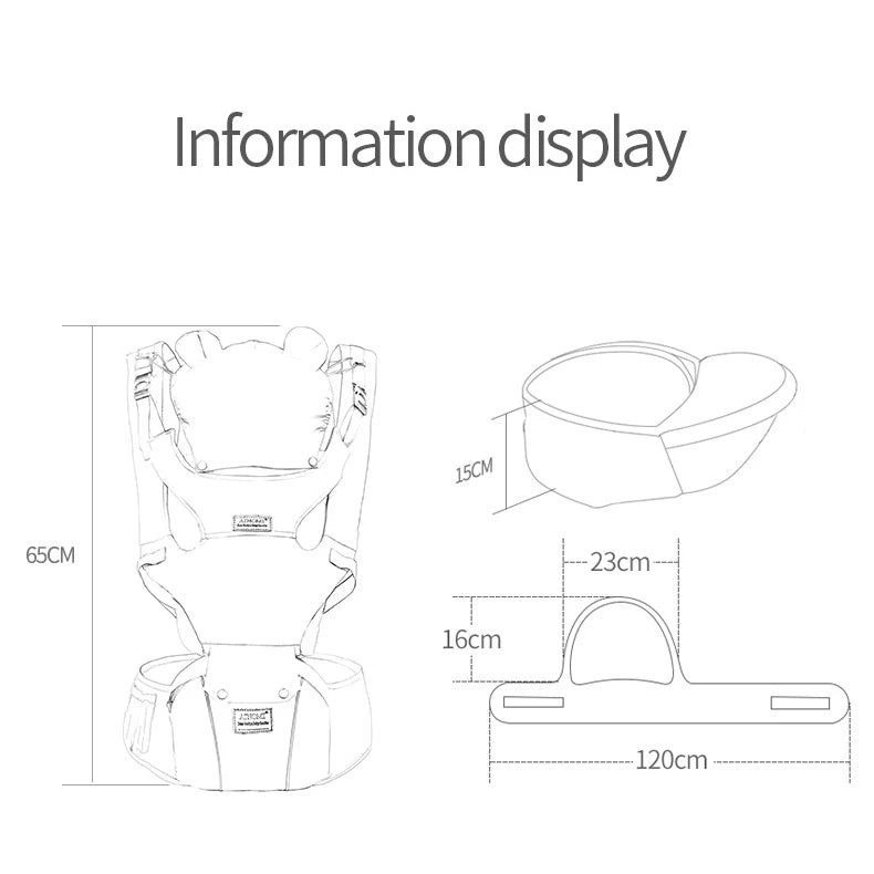 Baby Carrier Ergonomic Baby Hipseat Carrier Front Facing Kangaroo Baby Wrap Carrier Infant Sling Infant Hipseat Waist Baby Gear