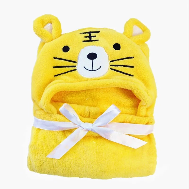 2024 New Flannel Baby Blanket 3D Animal 3D Cloak Children's Cartoon Bathtowel