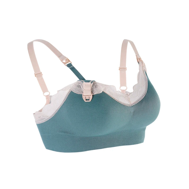Wireless Front Open Nursing Bra For Breastfeeding Maternity Support Model 4 Row Hook