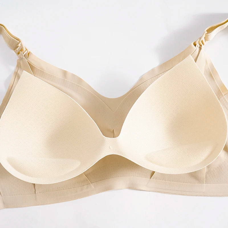 Comfortable Seamless Breast Feeding Bra Wire Free Nursing Bra Front Opening Maternity Special Breastfeeding Underwear Breathable