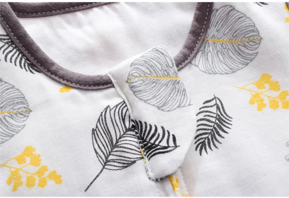 Baby Sleeping Bag Wearable Blanket Newborn Swaddle Wrap Sack Gauze Bamboo Cotton Spring 1Tog Sleep Bag Changing Diaper 0-24M