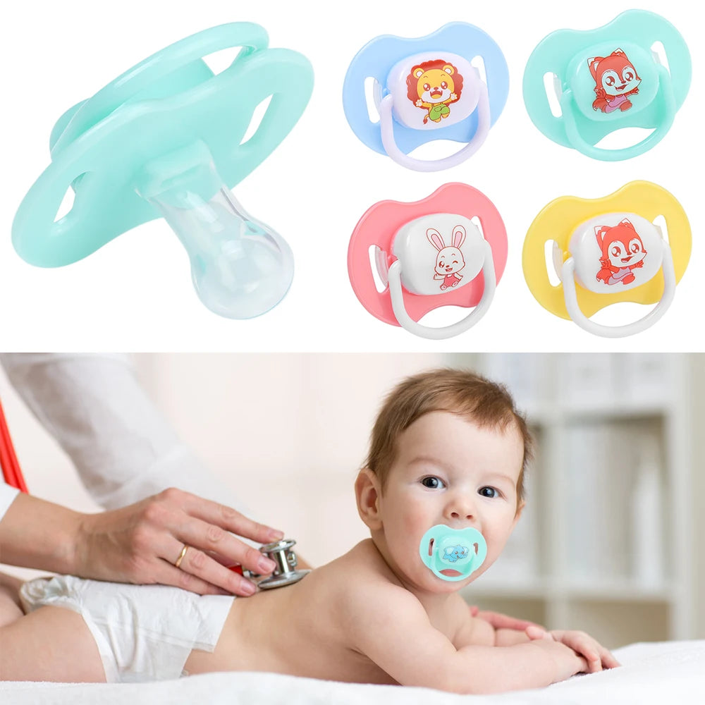 Detachable Design Cute Cartoon Silicone Baby Pacifier Nipple Soother Infant Teether Dustproof Lid Newborn Toddler Accessories