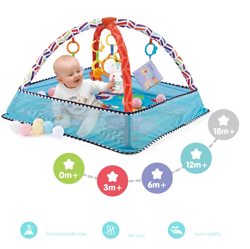 Multifunctional Fitness Frame For Children Educational Mat Crawling Blanket Infant Play Rug Kids Activity Mat Gym Baby Toys Gift