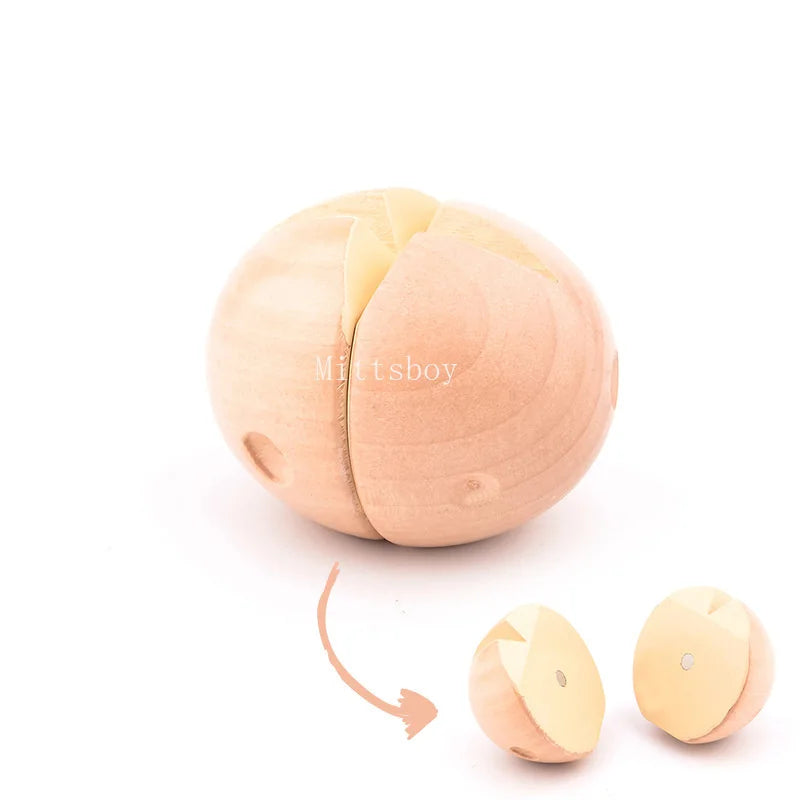 Chechele Wooden Magnetic Montessori Play House Educational Toy Model 1Pcs For Kids Learning